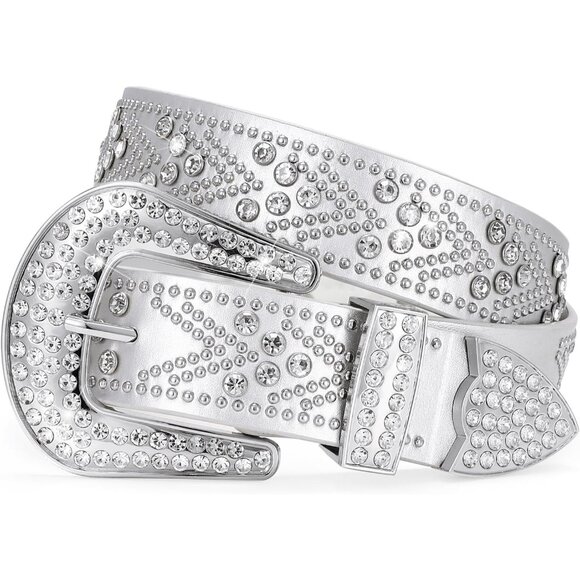Chic Rhinestone & Studded Belt for Plus Sizes, Perfect Gift for Fashion Lovers - Picture 1 of 6